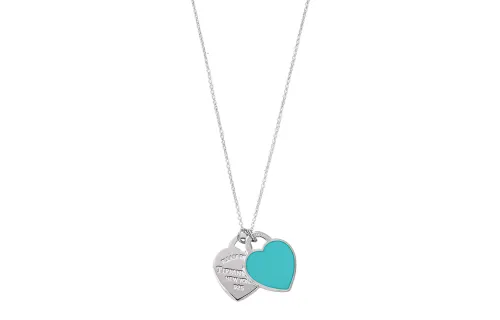 TIFFANY & CO. Pre Owned 2000 2020s Return To Tiffany Double Heart Necklace
