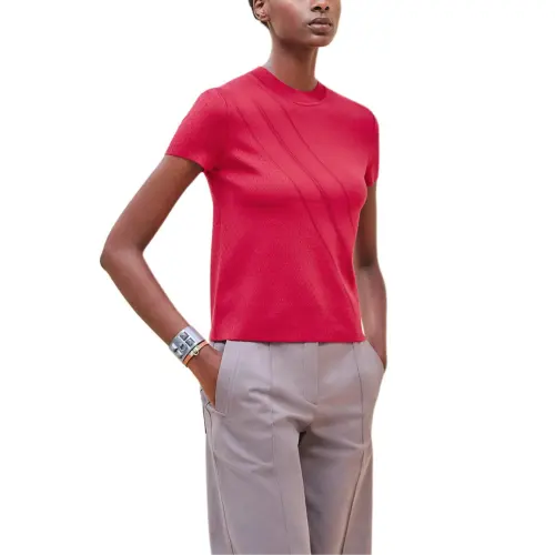 HERMES T Shirt Women's Cranberry Red