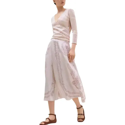 HERMES Casual Long Skirt Women's Pink