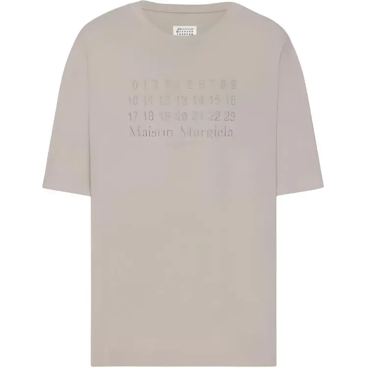 Maison Margiela Numbers Motif Printed Crewneck T Shirt
