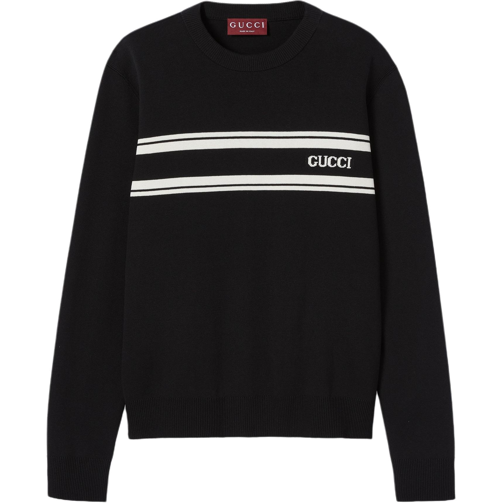 GUCCI Logo Intarsia Knit Sweater