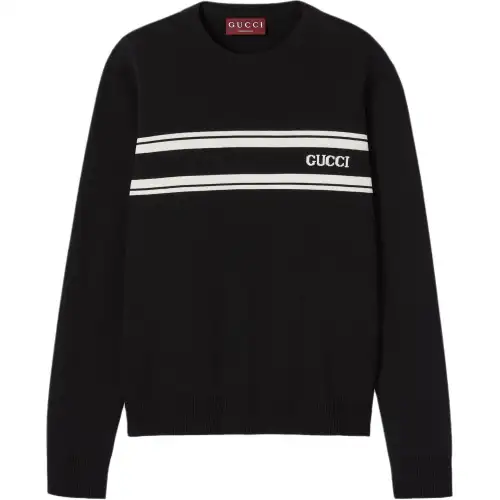 GUCCI Logo Intarsia Knit Sweater