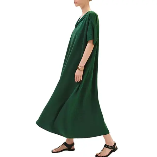HERMES Short Sleeved Dress Women's Green