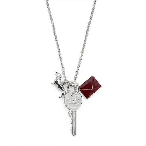 GUCCI FW24 TRADEMARK CHAIN NECKLACE WITH PENDANT