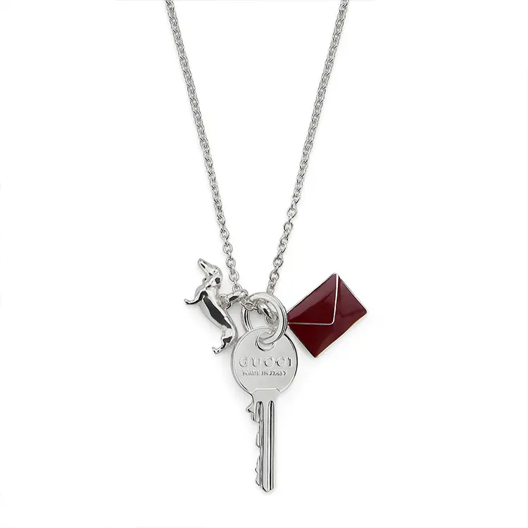 GUCCI FW24 TRADEMARK CHAIN NECKLACE WITH PENDANT