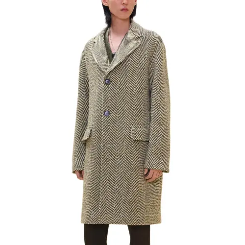 HERMES FW24 Coat Men's Light Green