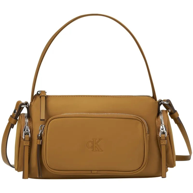 CALVIN KLEIN Fabric One Shoulder Handbag Medium Women's Amber Yellow