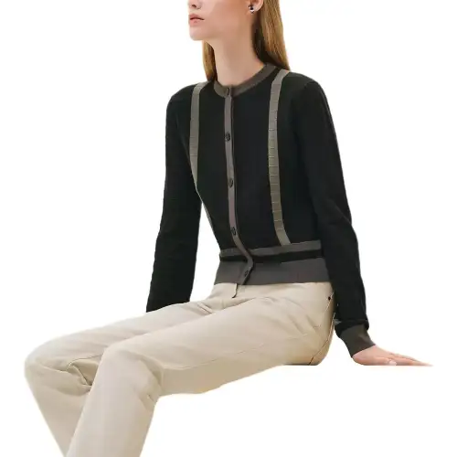 HERMES Knitwear Women's Charcoal Brown