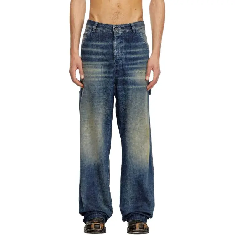 DIESEL D Livery Distressed Straight Jeans