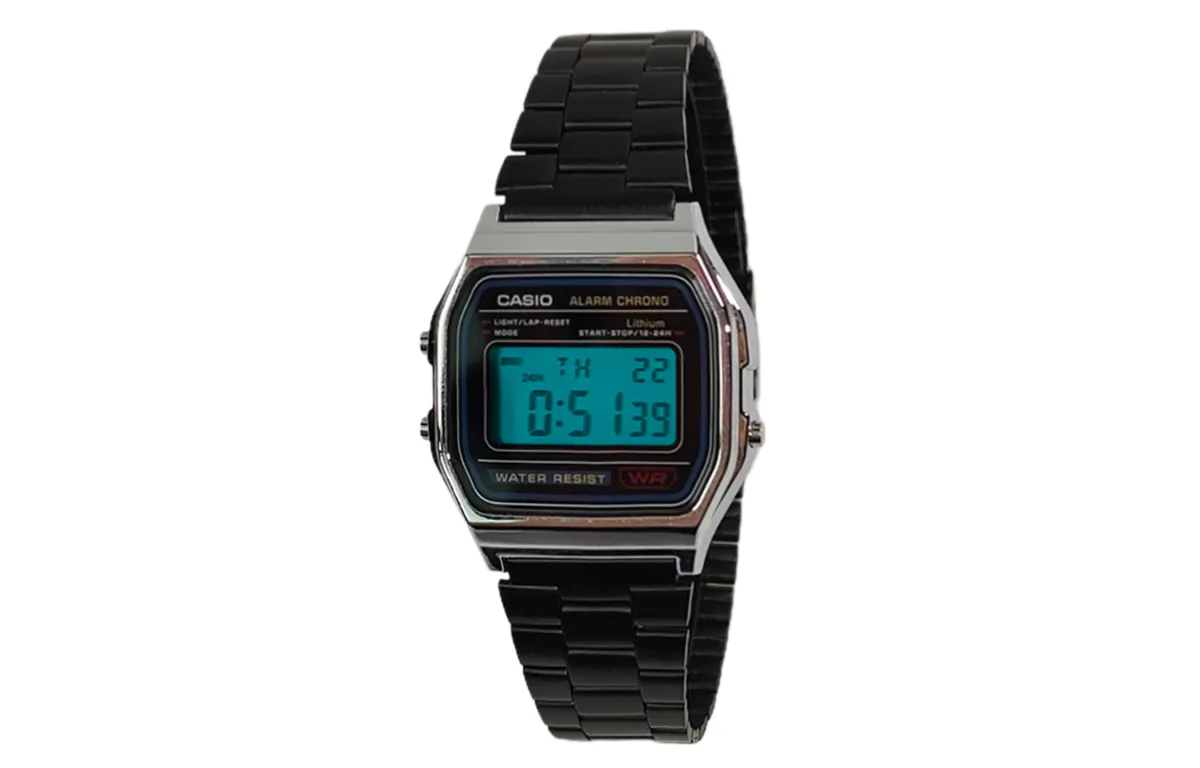 CASIO Custom Collection Quartz Movement Stainless Steel Strap Watch Unisex Black Dial