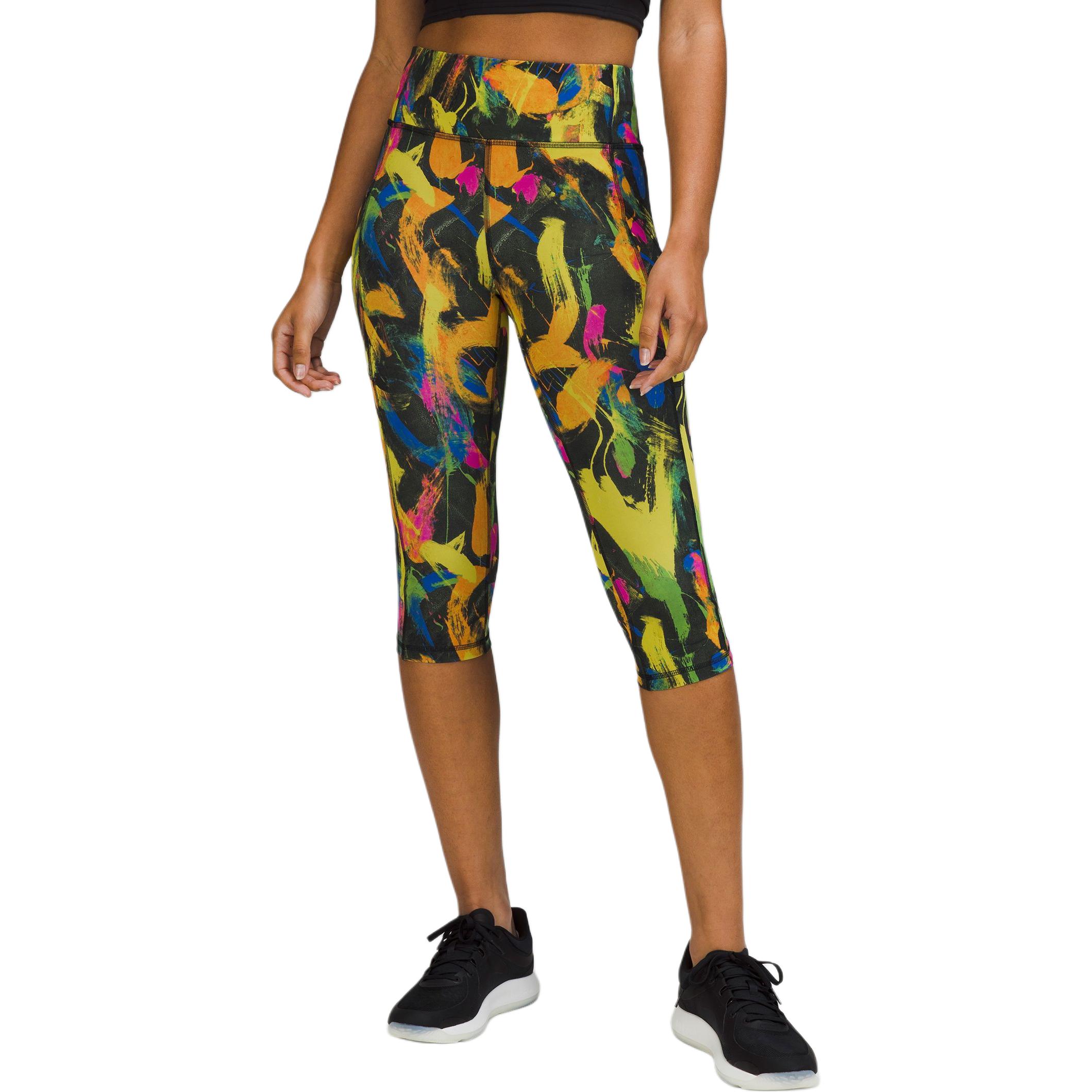 Lululemon Invigorate Sports Pants 17′ Women’s Light Tone Black Mixed Color