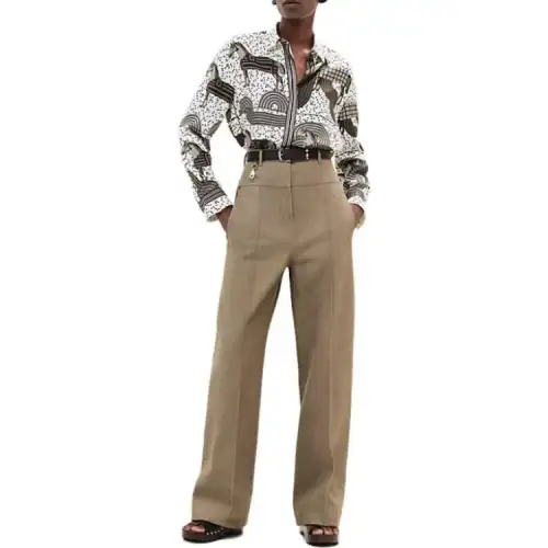 HERMES Casual Pants Women's Brown