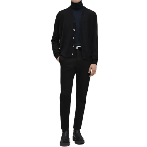 HERMES Sweaters Men's Black V Neck Moderate