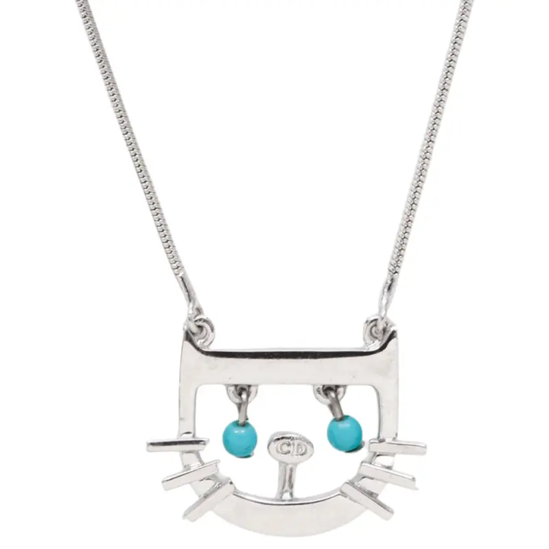 DIOR Trotter Plaque Pendant Necklace
