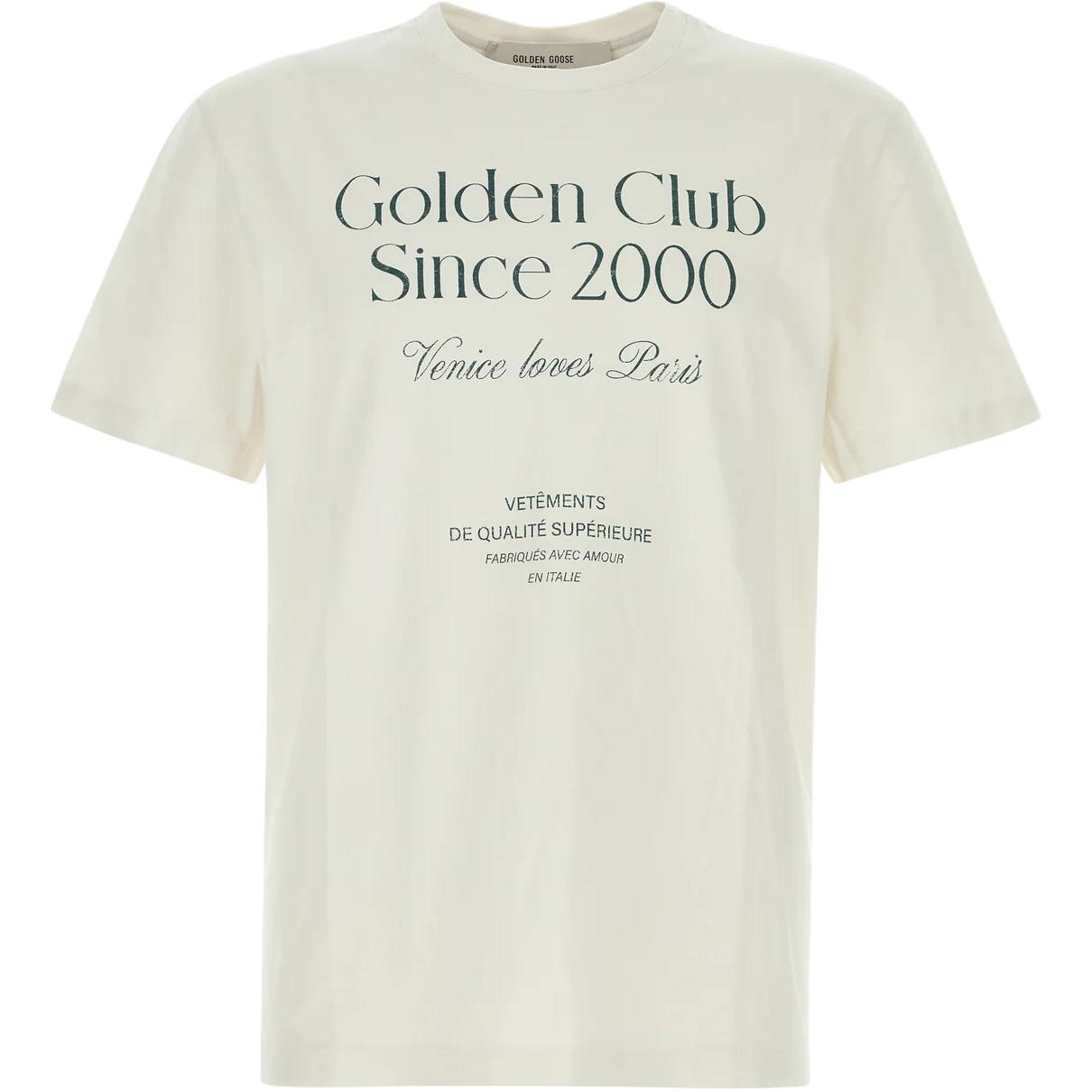 Мужская футболка Golden Golden Goose (белая)
