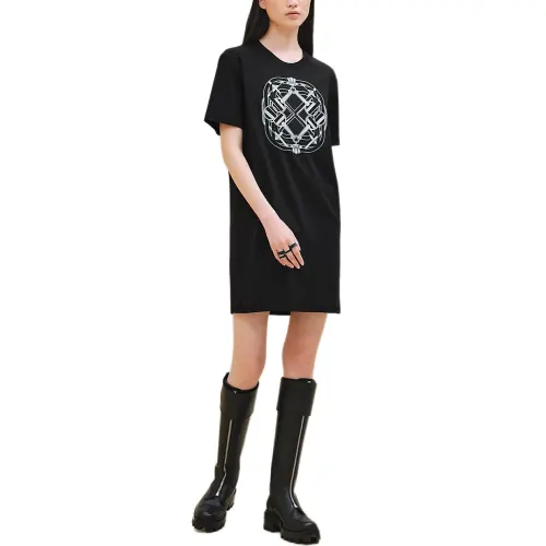 HERMES FW24 Short Sleeved Dress Women's Black
