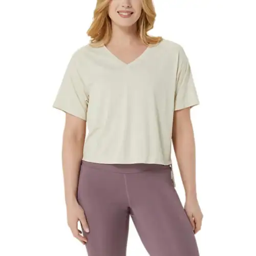 Asics NAGINO FLEX Drop Shoulder Sleeve T Shirt Women's Oat
