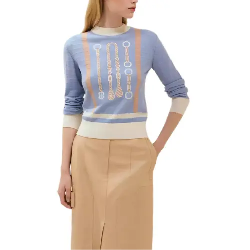 HERMES SS25 Sweater Women's Blue