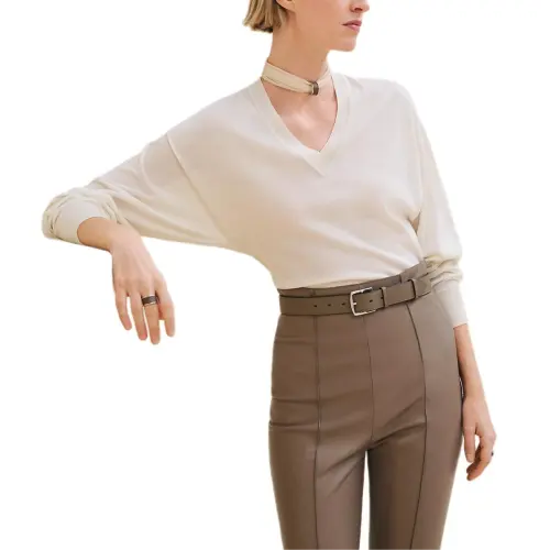 HERMES FW24 Knitwear Women's Gray White