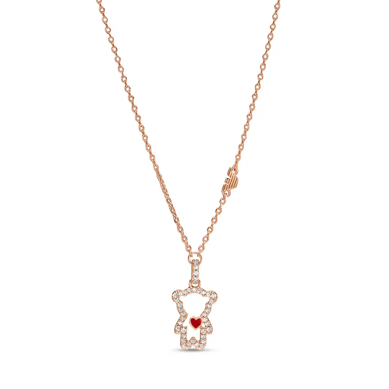 EMPORIO ARMANI 14K Rose Gold Plated Brass Pendant Necklace