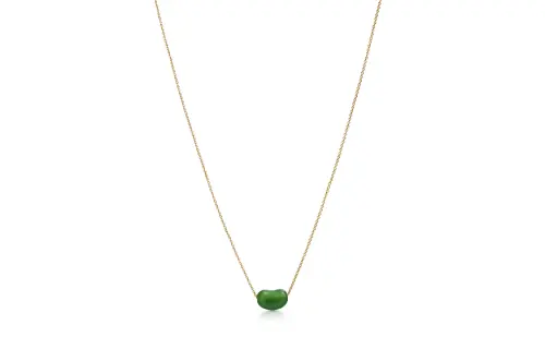 TIFFANY & CO. Elsa Peretti® 18K Gold, Green Jade Necklaces Women's Gold
