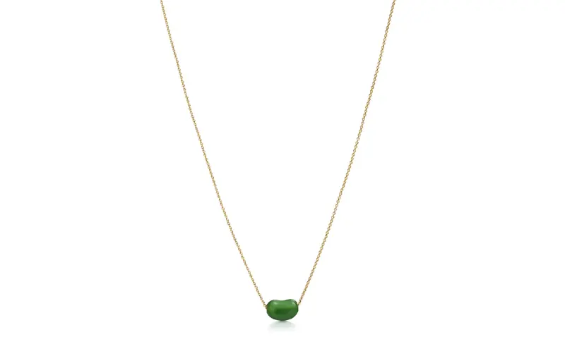 TIFFANY & CO. Elsa Peretti® 18K Gold, Green Jade Necklaces Women's Gold