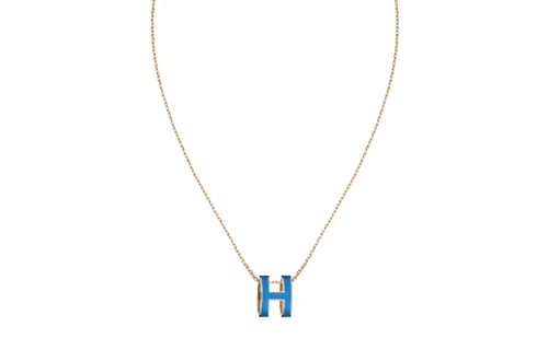 HERMES Metal Necklaces Women's Blue