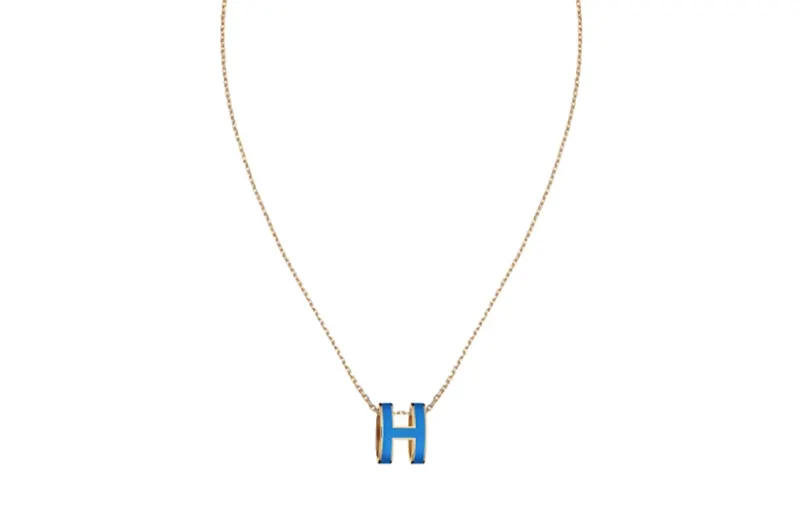 HERMES Metal Necklaces Women's Blue