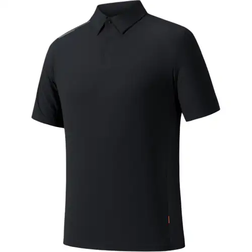 ANTA Polo Shirts Men's Black Polo Collar Moderate Straight Fit