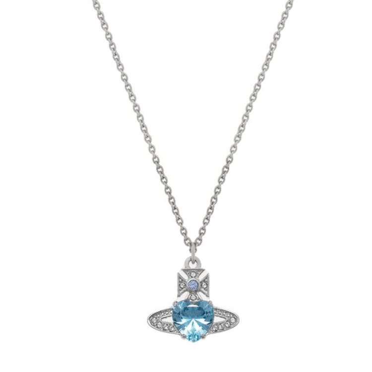 Женская подвеска Vivienne Westwood Ariella (серебристо-синяя)