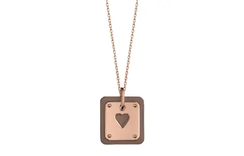 HERMES As De Coeur Calfskin Necklaces Women's