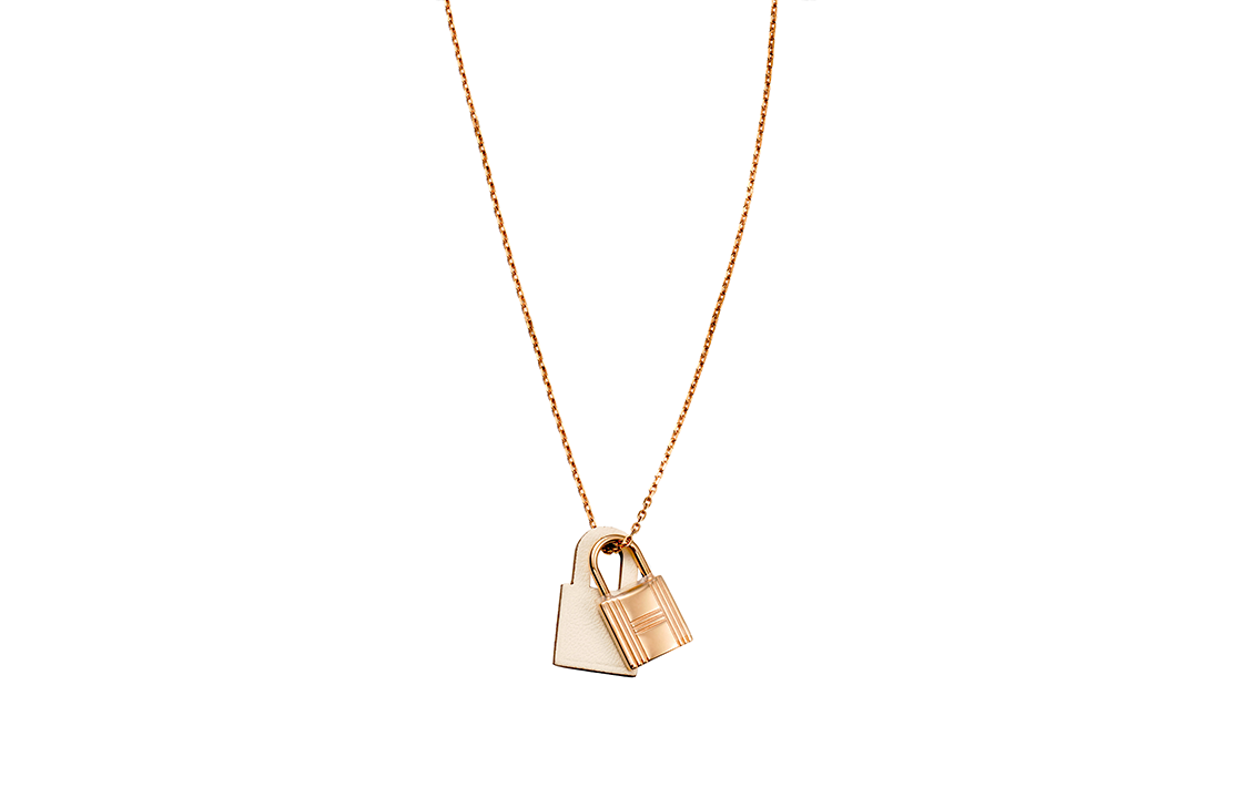 Женское ожерелье Hermes HERMES O'Kelly (серо-белое с золотым)