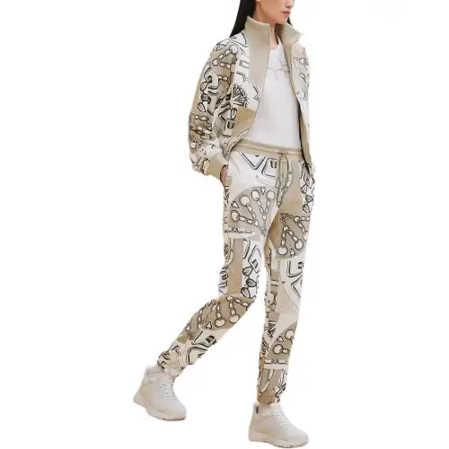 HERMES FW24 Knitted Sweatpants Women's Clay Beige
