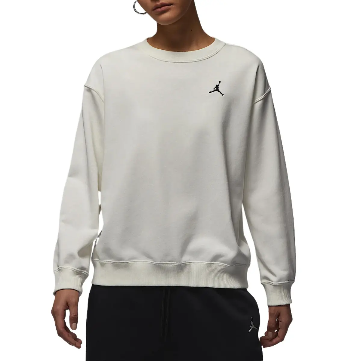 Jordan JumpmanJordan Brooklyn Fleece SS25 Sweatshirt Women's Sail White