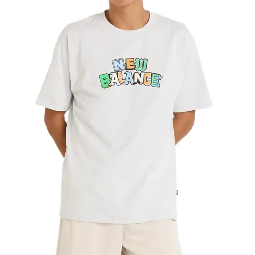 New Balance T Shirts Men's Gray Crew Neck Moderate