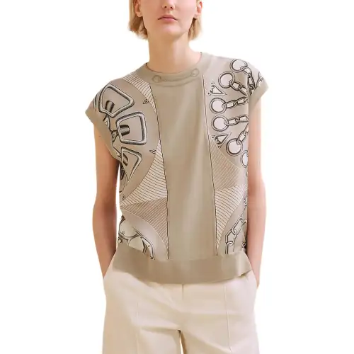 HERMES FW24 Knitwear Women's Beige Glaze