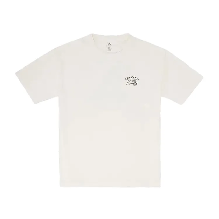 Converse T-Shirts Men's Beige Crew Neck Moderate