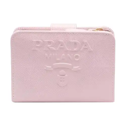 PRADA Leather Wallet Women's Pink
