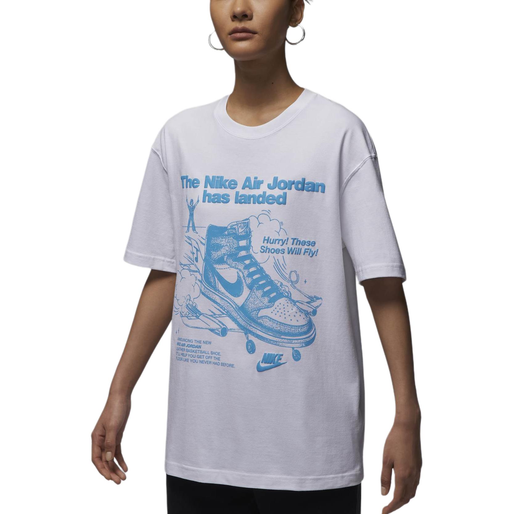 Женская футболка Jordan OVERSIZE (белая)