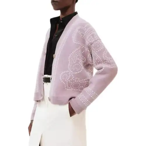 HERMES Cashmere Sweater Women's Rose