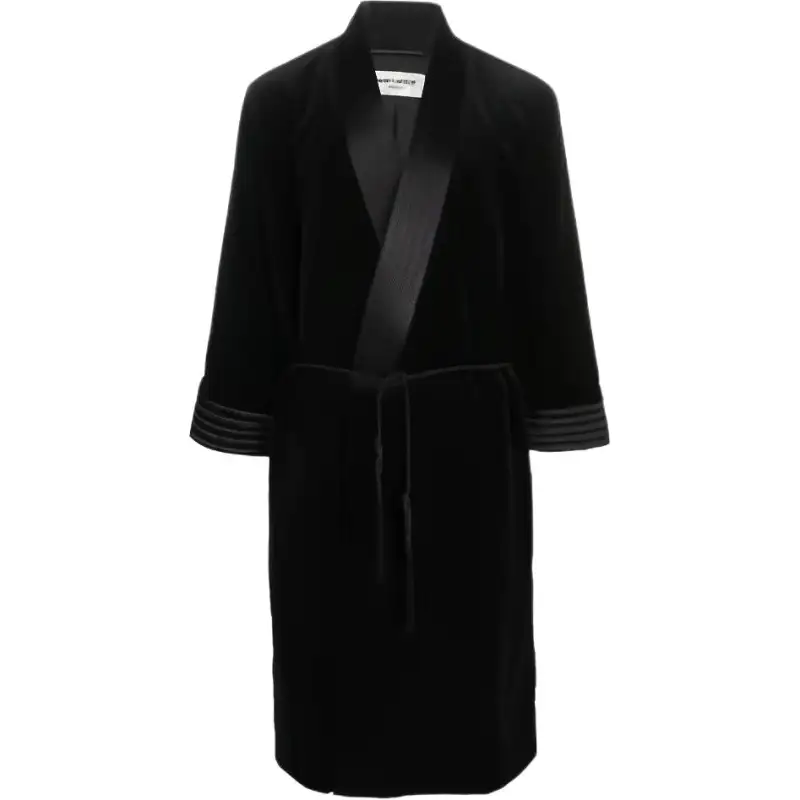 SAINT LAURENT Coats Men's Black Moderate