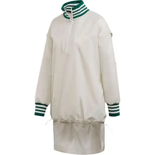 Adidas Originals WINDBREAKER Trench Coat Women's Gray White