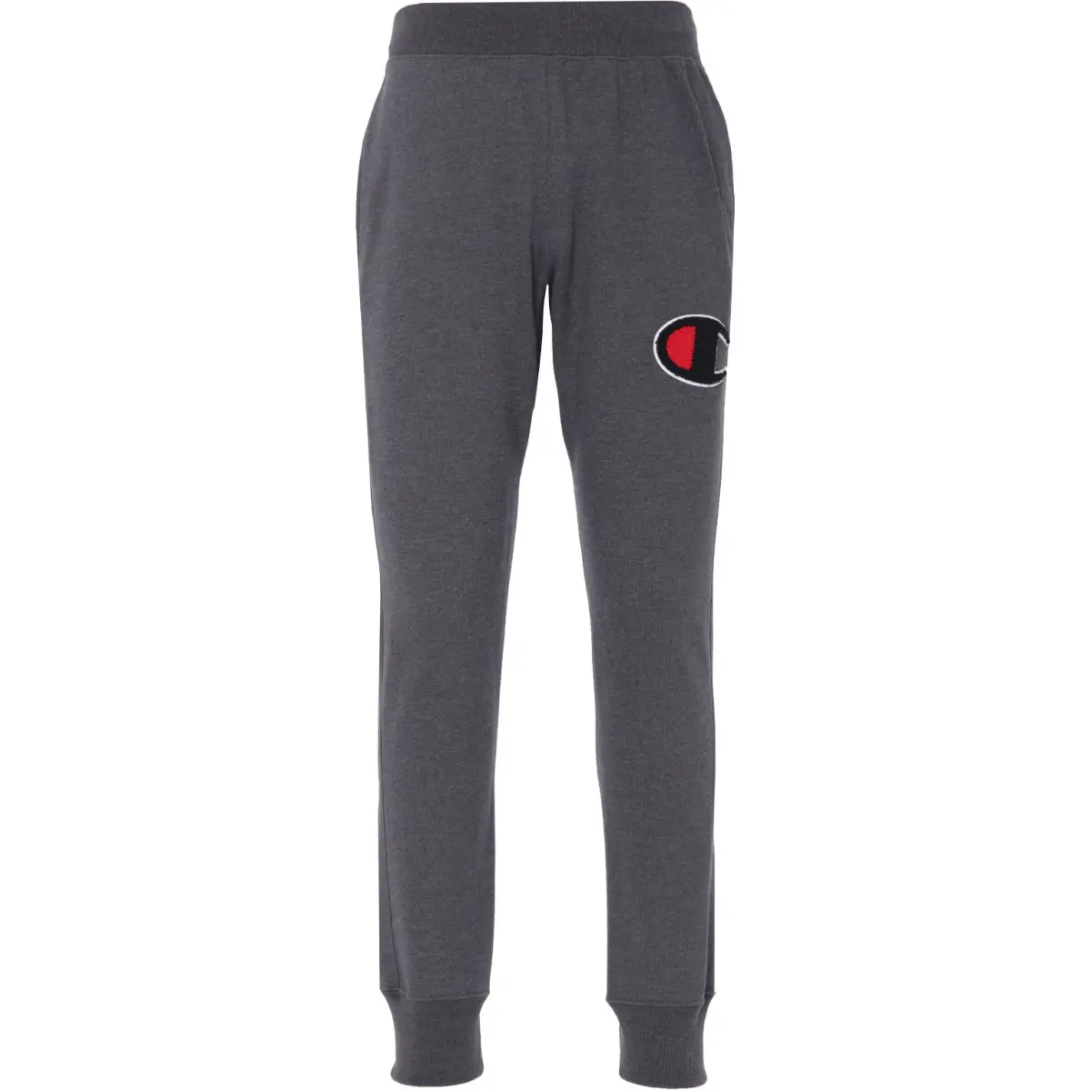 Champion Life Logo Thickened And Fleece Lined Loose Fit Elastic Cuff Casual Pants Unisex Black