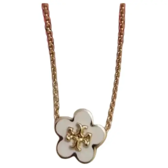 Kira Enamel flower-pendant necklace