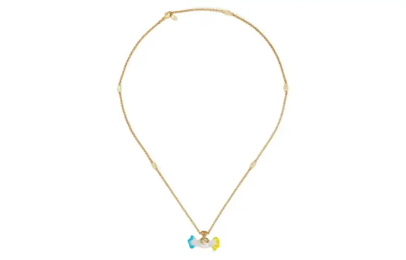 GUCCI Interlocking Metal Necklaces Women's
