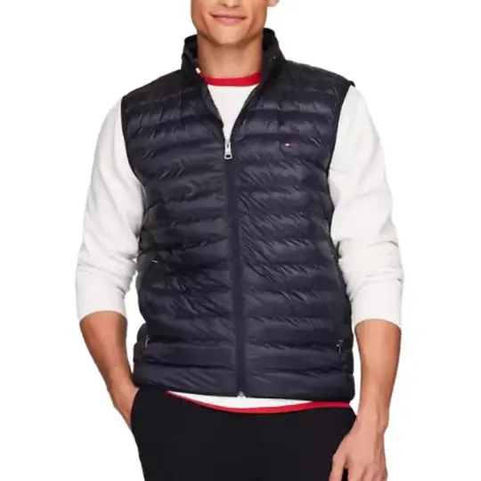 Tommy Hilfiger Vests Men's Stand Collar Moderate Other
