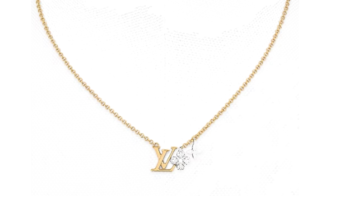 Женское ожерелье Louis Vuitton Monogram (золотое)