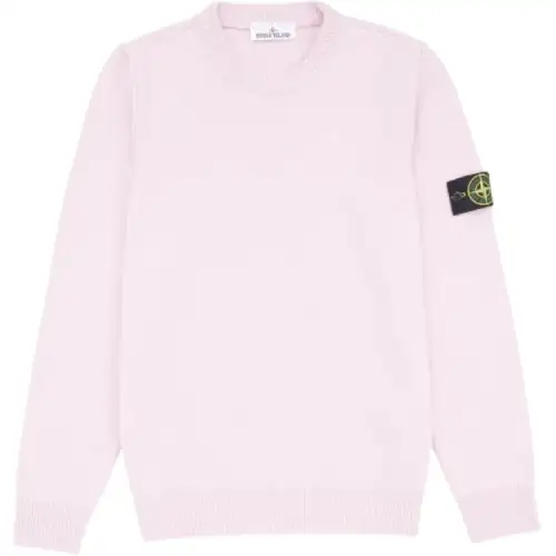 Stone Island logo-patch crew-neck sweater
