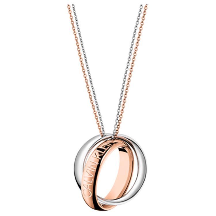 Колье CALVIN KLEIN (серебряное с розовым золотом)