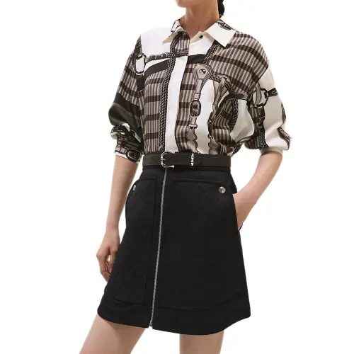 HERMES FW24 Shirt Women's White Crayon Color